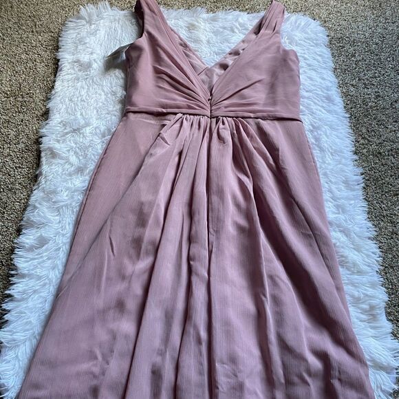 David’s Bridal Chiffon Tank Dress Maxi Maid of Honor Bridesmaid Wedding Formal 8 - Picture 11 of 15